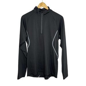 OGIO 1/4 Zip Athletic Pullover Mens Dark Grey Long Sleeve Mock Neck Size M